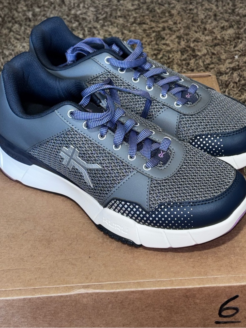 Kuru Quantum 2.0 Womens Shoes Sz 8.5 W Running Pewter Night Sky Lace Up Sneakers